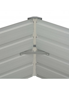 Fioriera Antracite 129x129x45 cm in Acciaio Zincato 2