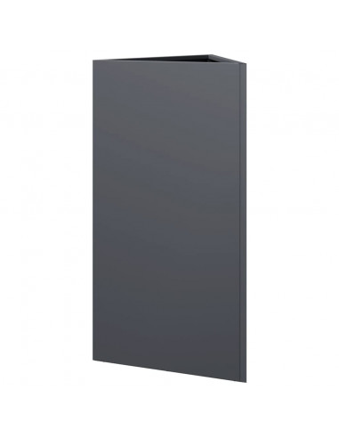Fioriera Antracite Triangolare 40x34,5x70 cm in Acciaio