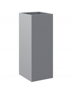 Fioriera Argento 32x27,5x75 cm in Acciaio Zincato 2