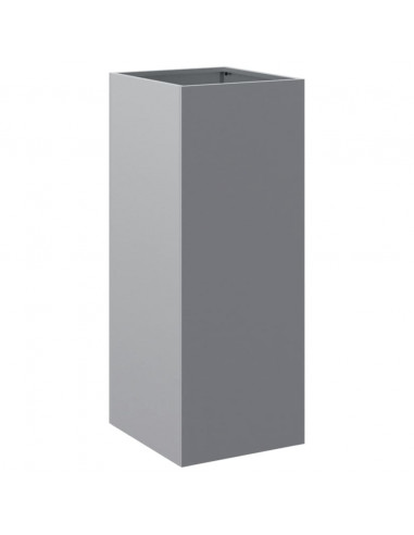 Fioriera Argento 32x27,5x75 cm in Acciaio Zincato