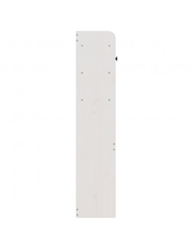 Testiera con Ripiani Bianca 180 cm in Legno Massello di Pino