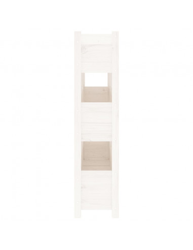 Fioriera Bianca 112x25x104,5 cm in Legno Massello di Pino