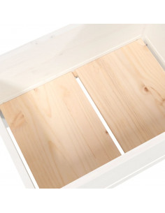 Fioriera Bianca 178,5x44x75 cm in Legno Massello di Pino