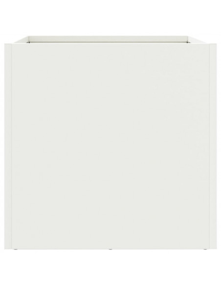 Fioriera Bianca 32x30x29 cm in Acciaio Laminato a Freddo