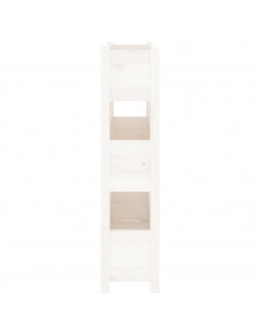 Fioriera Bianca 77x25x104,5 cm in Legno Massello di Pino