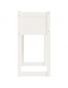 Fioriera Bianca 78x40x81 cm in Legno Massello di Pino