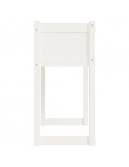 Fioriera Bianca 78x40x81 cm in Legno Massello di Pino