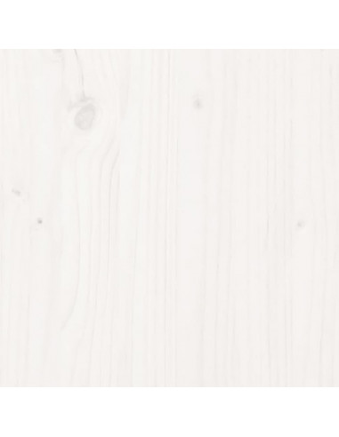 Fioriera Bianca 78x78x27 cm in Legno Massello di Pino