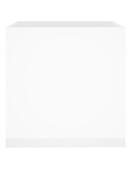 Fioriera Bianco Lucido 40x40x40 cm in Legno Multistrato