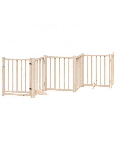 Cancello per Cani Porta Pieghevole 12 Pannelli 300 cm in Pioppo