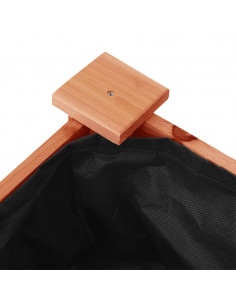 Fioriera con Fodera Marrone 118x59x76cm Legno Massello di Abete