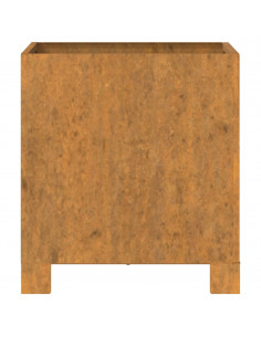 Fioriera con Gambe Ruggine 32x30x33 cm Acciaio Corten 2