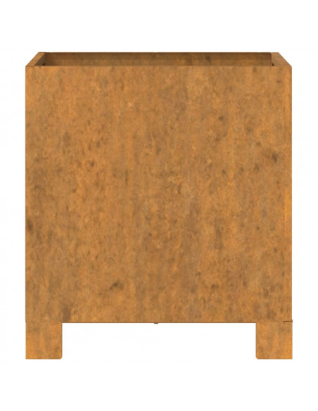 Fioriera con Gambe Ruggine 32x30x33 cm Acciaio Corten