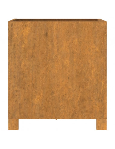 Fioriera con Gambe Ruggine 40x40x40 cm Acciaio Corten
