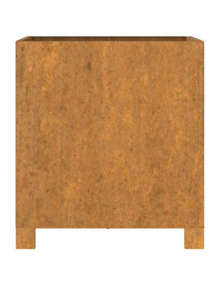 Fioriera con Gambe Ruggine 42x40x43 cm Acciaio Corten