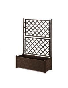 Fioriera con grigliato Stefanplast 80036 Italia Marrone moka Marrone m