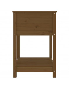 Fioriera con Mensola Miele 82,5x54x81 cm in Legno Massello Pino