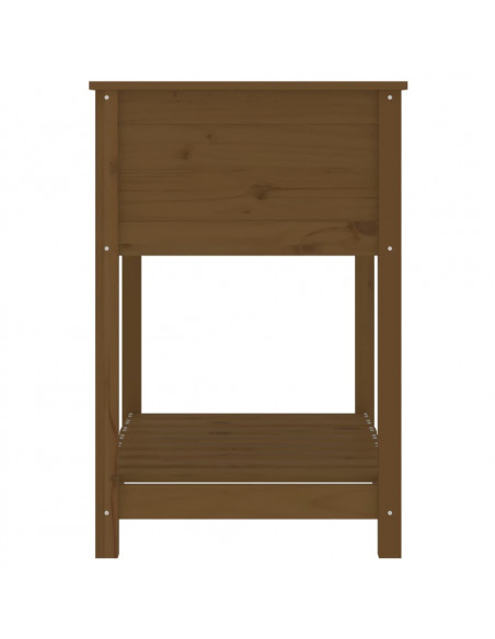 Fioriera con Mensola Miele 82,5x54x81 cm in Legno Massello Pino