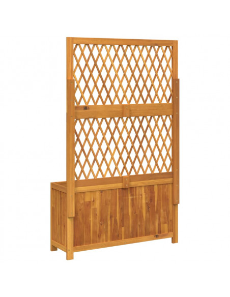Fioriera con Traliccio 100x32x165 cm Legno Massello di Acacia