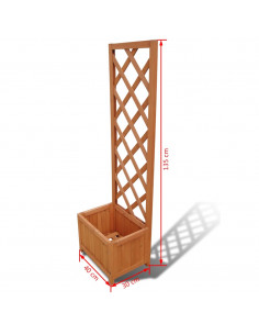 Fioriera con traliccio 40 x 30 x 135 cm 2