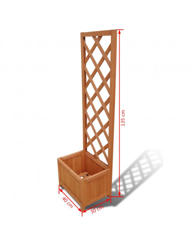 Fioriera con traliccio 40 x 30 x 135 cm