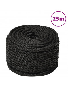 Corda da Lavoro Nera 12 mm 25 m in Polipropilene 2