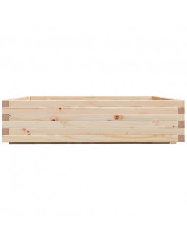 Fioriera da Giardino 100x100x26,5 cm in Legno Massello di Pino