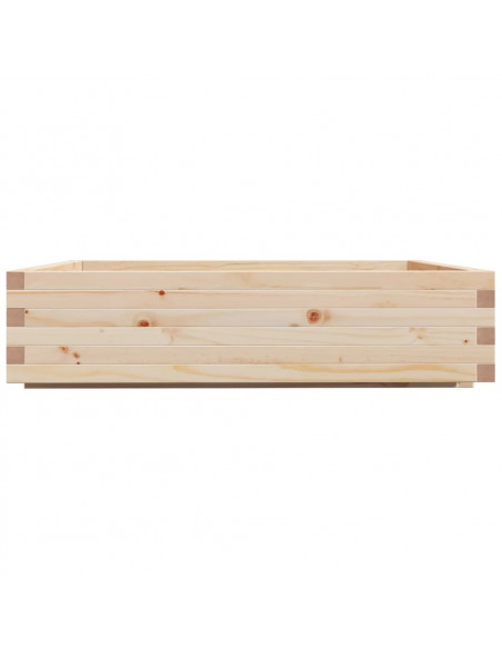 Fioriera da Giardino 100x100x26,5 cm in Legno Massello di Pino
