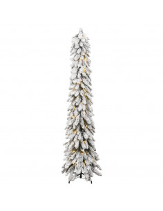 Albero di Natale Artificiale con 100 LED e Neve Floccata 180 cm 2