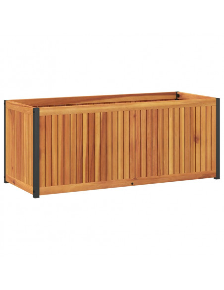 Fioriera da Giardino 110x45x44 cm in Legno Acacia e Acciaio