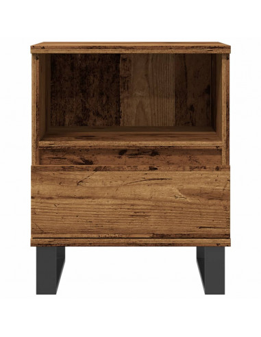 Comodini 2pz Legno Antico 40x35x50 cm in Legno Multistrato