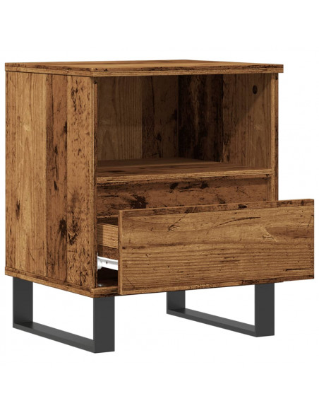 Comodini 2pz Legno Antico 40x35x50 cm in Legno Multistrato