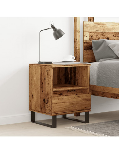 Comodino Legno Antico 40x35x50 cm in Legno Multistrato