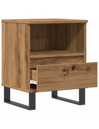 Comodino Rovere Artigianale 40x35x50 cm in Legno Multistrato