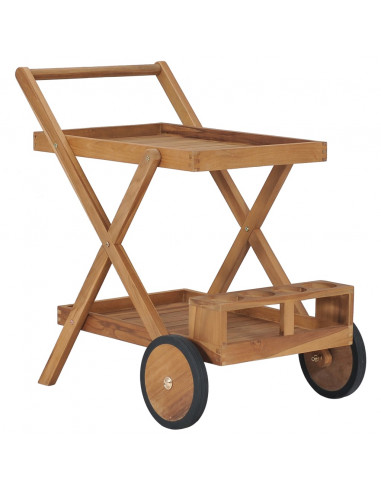 Carrello da Tè in Legno Massello di Teak