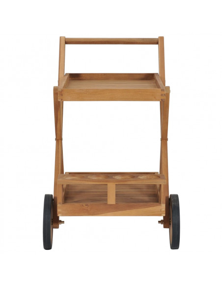 Carrello da Tè in Legno Massello di Teak