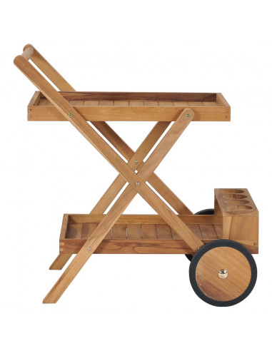 Carrello da Tè in Legno Massello di Teak