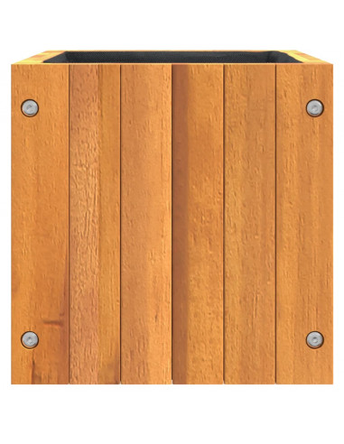 Fioriera da Giardino 25x25x25 cm in Legno Massello di Acacia