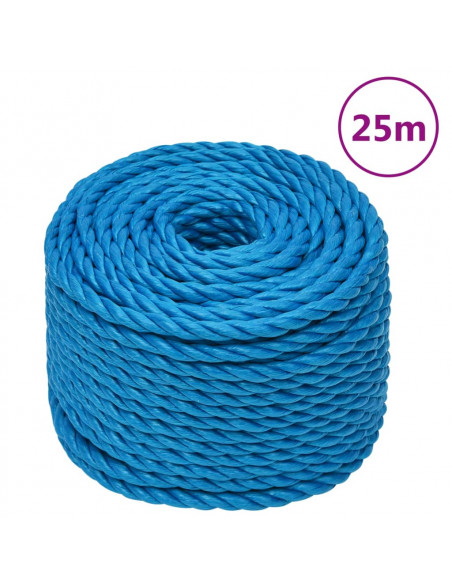 Corda da Lavoro Blu 12 mm 25 m in Polipropilene