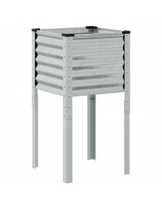 Fioriera da Giardino 45x45x88 cm in Acciaio Zincato 2