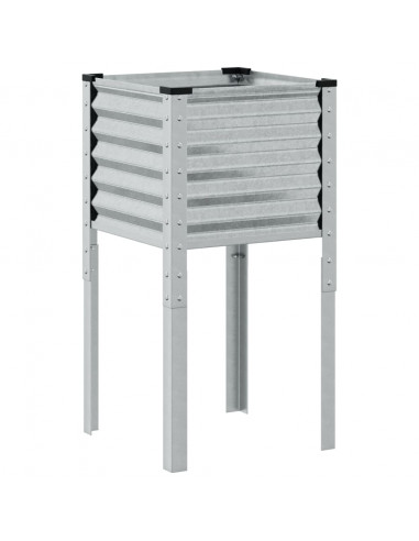 Fioriera da Giardino 45x45x88 cm in Acciaio Zincato