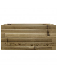 Fioriera da Giardino 50x50x23 cm in Legno di Pino Impregnato 2