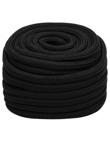 Corda da Lavoro Nera 25 mm 50 m in Poliestere