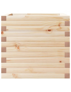 Fioriera da Giardino 50x50x46 cm in Legno Massello di Pino 2