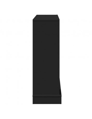 Cornice per Camino Nera 100x30x87,5 cm in Truciolato