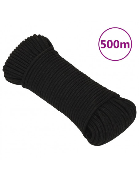 Corda da Lavoro Nera 4 mm 500 m in Poliestere