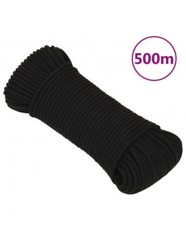 Corda da Lavoro Nera 5 mm 500 m in Poliestere