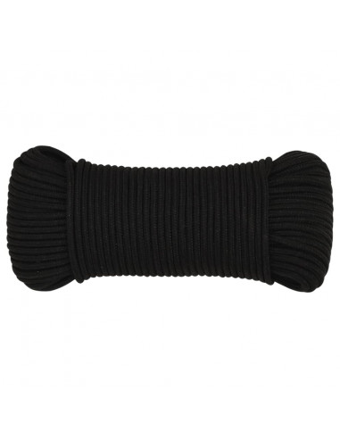 Corda da Lavoro Nera 5 mm 50 m in Poliestere