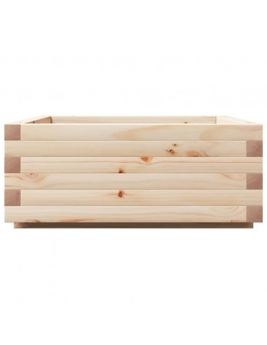 Fioriera da Giardino 60x60x26,5 cm in Legno Massello di Pino