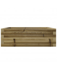 Fioriera da Giardino 70x70x23 cm in Legno di Pino Impregnato 2